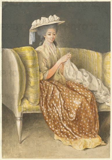Portrait of a Lady Sewing.