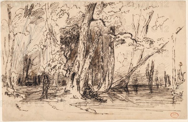 Flooding in the Forest of the Ile Séguin, c. 1833.