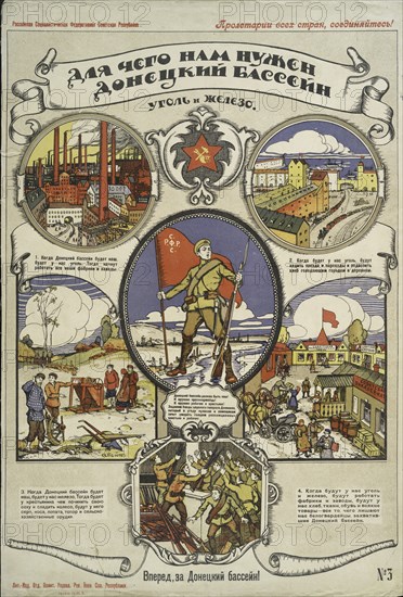 Why We Need the Don Basin... Coal and Iron, 1919. Creator: Alexander Petrovich Apsit.