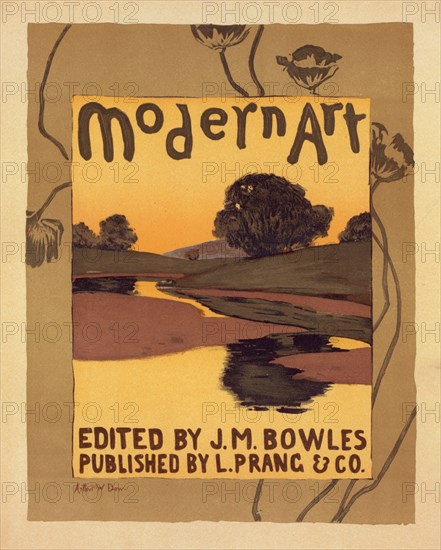 Affiche pour la revue "Modern Art", publiée à Boston., c1896. [Publisher: Imprimerie Chaix; Place: Paris]
