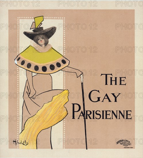 Affiche anglaise "The Gay Parisienne", c1897. [Publisher: Imprimerie Chaix; Place: Paris]