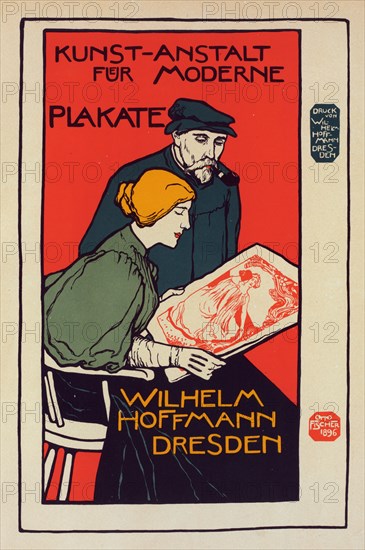 Affiche allemande pour l' "Établissement artistique d'Affiches modernes", c1898. Creator: Anton Otto Fischer.