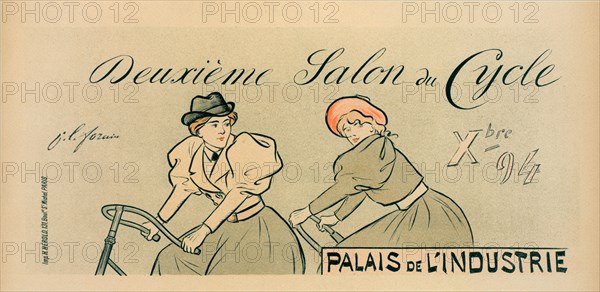 Affiche pour le "Salon du Cycle"., c1897. [Publisher: Imprimerie Chaix; Place: Paris]