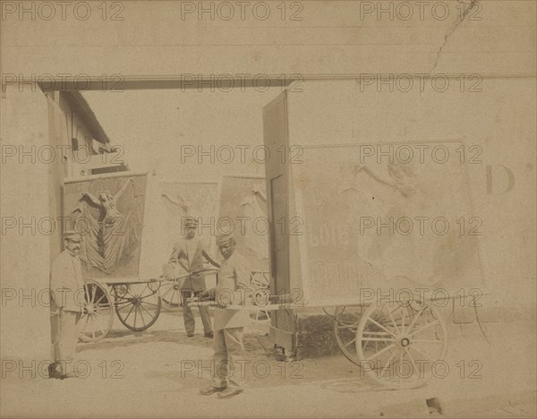 Carts with Folies Bergère posters, 1893.