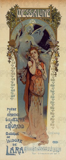 Affiche pour la représentation de l'opéra "Messaline" au Casino de Monte-Carlo., c1899. Creators: V Guillet, Vincent Lorant-Heilbronn.