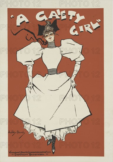 Affiche anglaise "A Gaiety Girl", c1896. [Publisher: Imprimerie Chaix; Place: Paris]
