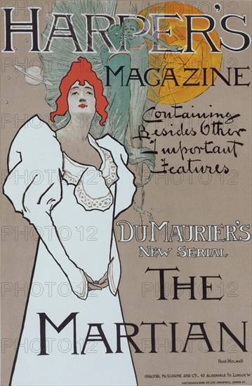 Affiche anglaise pour la Revue "Harper's Magazine", c1898. [Publisher: Imprimerie Chaix; Place: Paris]