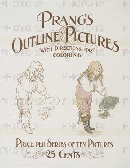 Prang's outline pictures with directions for coloring., c1865 - 1899. [Publisher: L. Prang & Co.; Place: Boston]