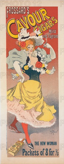 Affiche pour une fabrique de cigares, "Frossard's Cavour Cigars"., c1896. [Publisher: Imprimerie Chaix; Place: Paris]