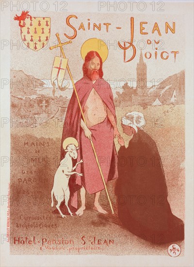 Affiche pour le Pardon de "Saint-Jean-du-Doigt"., c1899. [Publisher: Imprimerie Chaix; Place: Paris]