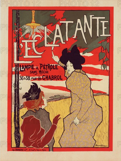 Affiche pour la Lampe à Pétrole "l'Éclatante"., c1898. [Publisher: Imprimerie Chaix; Place: Paris]