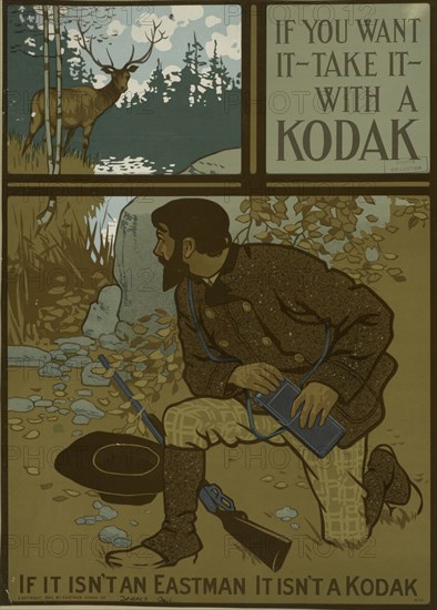 If you want it - take it - with a Kodak, c1900.
