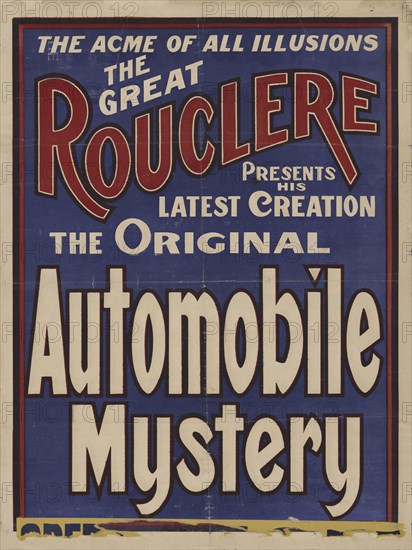 The Great Rouclere: the original automobile mystery, c1890 - 1910.