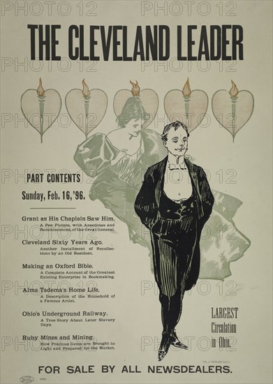 The Cleveland leader. Sunday, Feb.16, '96, c1893 - 1897.
