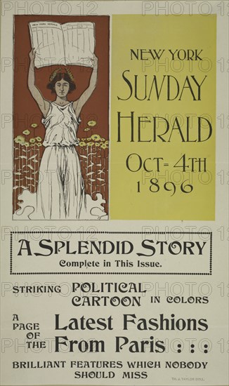 New York Sunday herald. Oct 4th 1896, c1893 - 1897.