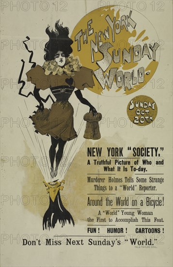 The New York Sunday world. Sunday Oct 20th. 1895, c1893 - 1897.