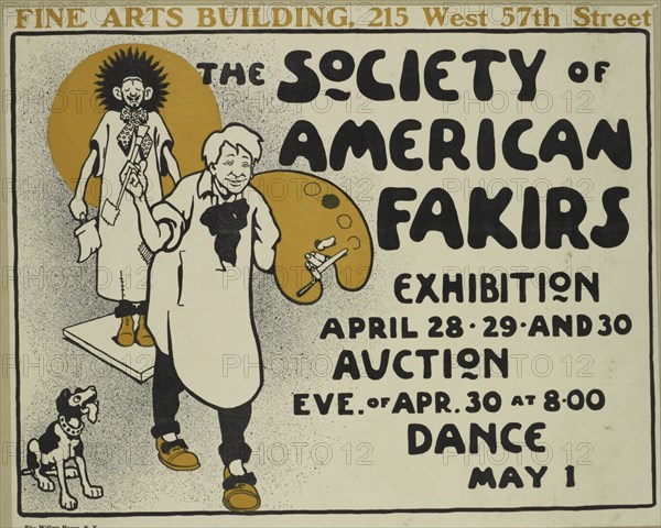 The society of American fakirs exhibition, c1887 - 1922.