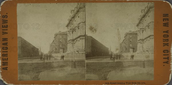 34th Street looking west from 5th Ave, c1850-1930. Additional Title(s): American views. New York City.