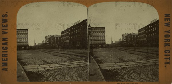 4th Ave., looking up, c1850-1930. Additional Title(s): American views. New York City.