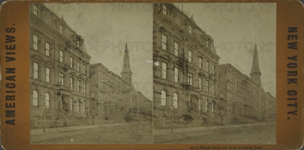42nd Street from 6th Ave. looking east, c1850-1930.   Additional Title(s): American views. New York City.
