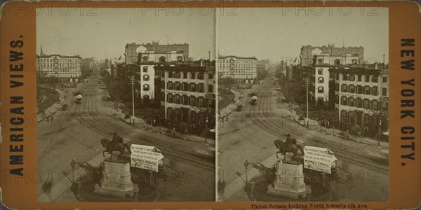 Union Square looking north towards 4th Ave, c1850-1930.   Additional Title(s): American views. New York City.