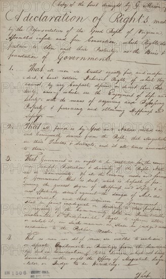 Document, 1776-06-12. [Place: Williamsburg]