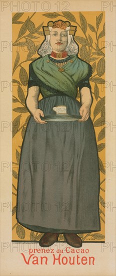 Affiche pour le "Cacao Van Houten"., c1896. [Publisher: Imprimerie Chaix; Place: Paris]