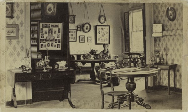 A reception room at Antigua, 1890 (Inferred).