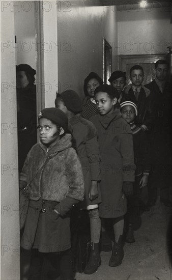 Waiting to register for music classes under the Federal Music Project, 1935 - 1943.