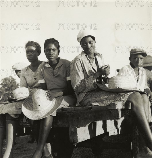 Women being transported from Memphis, Tennessee to an Arkansas plantation, July 1937.