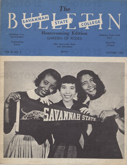 The Savannah State College Bulletin: Homecoming Edition, Vol. 8, No. 2, 1954-10.