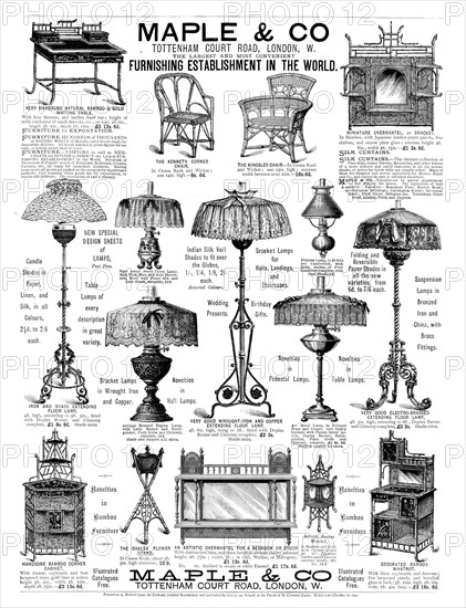 ''Maple & Co. Tottenham Court Road, London, W. ', 1890. Creator: Unknown.