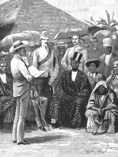 ''The Coronation of an African Chief at Ballom in South Africa', 1890. Creator: Unknown.