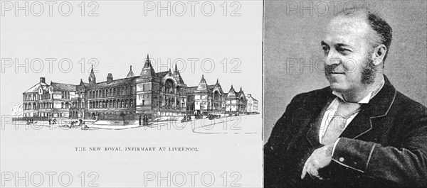 ''The New Royal Infirmary at Liverpool with Mr. W. Mitchell Banks, F.R.C.S. Senior Physician', 1890. Creator: Unknown.