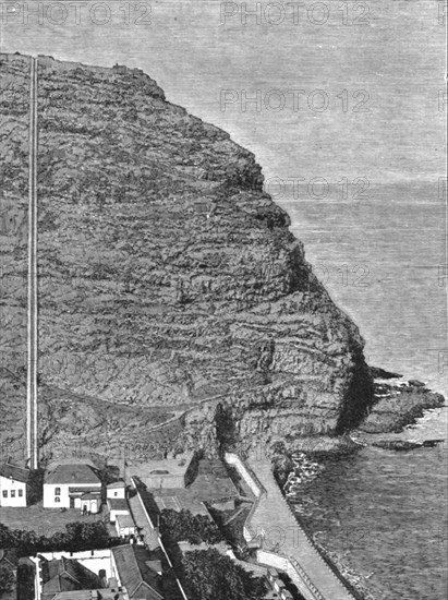 ''A Visit to the Island of St. Helena; Ladder Hill, on which is situated the Garrison and Signal Sta Creator: Unknown.