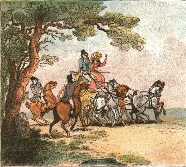 ''Old Fashioned Sporting Pictures, and the Road to Bygone Days; Vicissitudes of the Road - 1787--The Creator: Thomas Rowlandson.