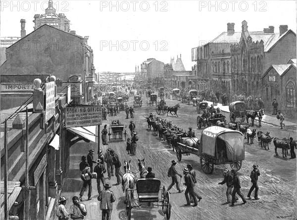 ''The Main Street in Johannesburg, South Africa', 1891. Creator: R Barnes.