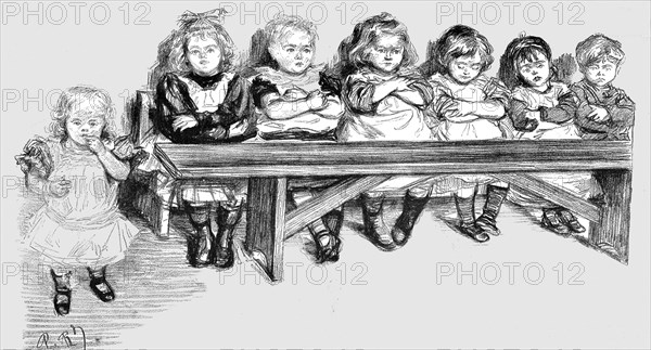 ''Free Education - The Babies Bench', 1891. Creator: Paul Charles Renouard.