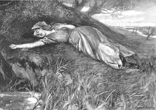 Scene from "Tess of the D'Urbervilles", by Thomas Hardy, 1891. Creator: E Borough Johnson.