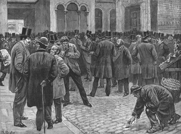 ''The London Stock Exchange - The American Market', 1891. Creator: William Lockhart Bogle.