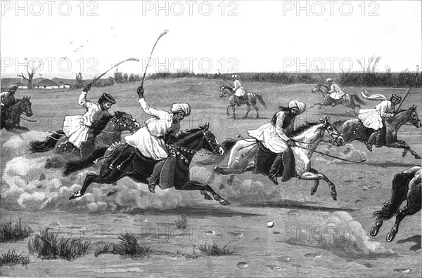 ''The Home of Polo - Natives of Manipur playing the National Game', 1891. Creator: Unknown.