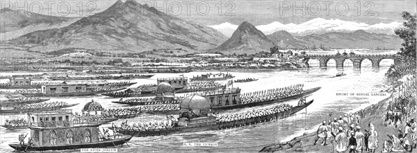 'The Viceroy's Tour in Kashmir - The Procession of Boats with His Excellency', 1891. Creator: Unknown.