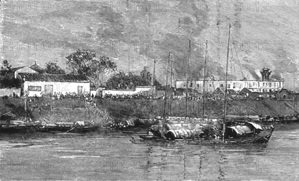 'The Chinese Outrages - The Riots in the Foreign Concessions at Ichang on the Upper Yangtze, 1891 Creator: Unknown.