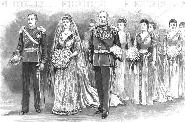 'The Marriage of HRH Princess Louise of Schleswig-Holstein and HH Prince Aribert of Anhalt, 1891. Creator: Unknown.