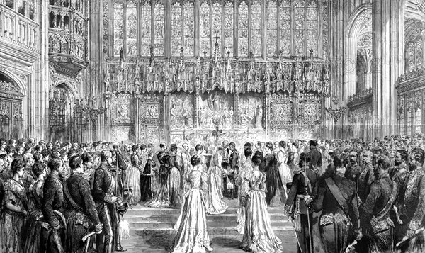 'The Marriage of HRH Princess Louise of Schleswig-Holstein and HH Prince Aribert of Anhalt, 1891. Creator: Unknown.