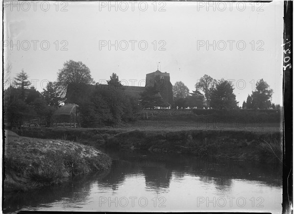 St Mary's Church, The Street, Frensham, Waverley, Surrey, 1909. Creator: Katherine Jean Macfee.