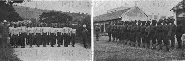 'Nos recrues d'asie, d'Afrique et d'oceanie; En Oceanie : les premiers tirailleurs indigenes...,1916 Creator: Unknown.