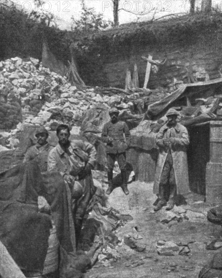 'Aspects du champ de bataille de Verdun; Poste de commandement d'une brigade qui prit part..., 1916. Creator: Unknown.