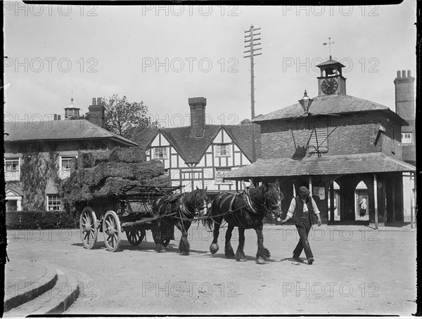 Market House, Market Square, Princes Risborough, Wycombe, Buckinghamshire, 1918. Creator: Katherine Jean Macfee.