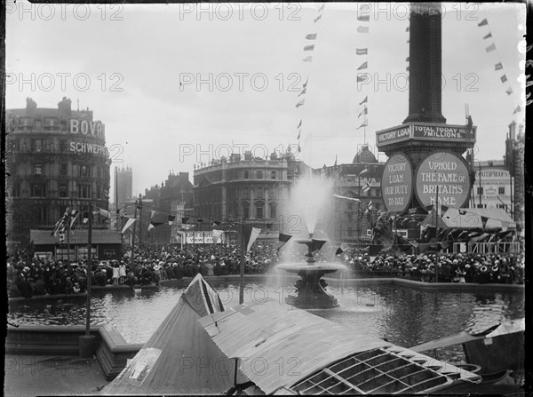 Trafalgar Square, St James, Westminster, City of Westminster, London, 1919. Creator: Katherine Jean Macfee.